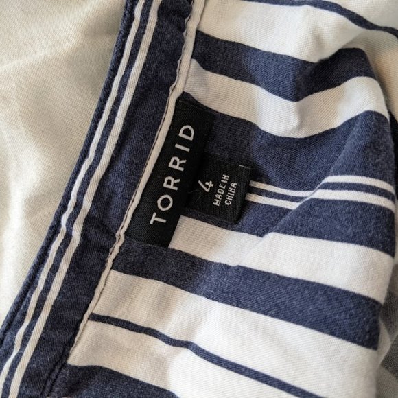 Torrid Blue and White Striped Dress Size 4/4X - Picture 3 of 11